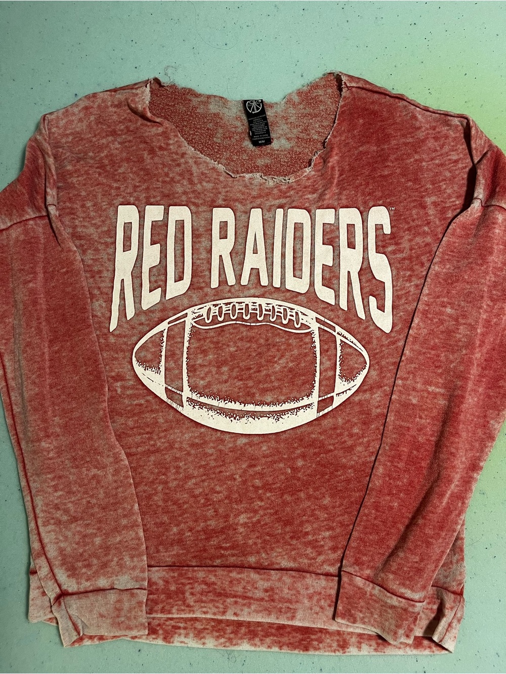 Rock & Republic Texas Tech Red Raiders Red and White Knit Top